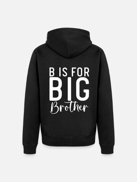 Big Brother Gift - Unisex Premium Bio Zip Hoodie - Schwarz