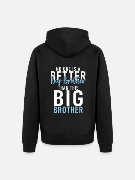 Big Brother Gift - Unisex Premium Organic Zip Hoodie - black