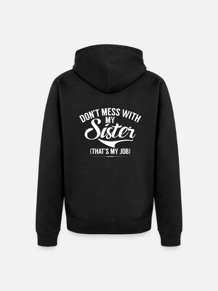 Brother Gifts - Unisex Premium Bio Zip Hoodie - Schwarz
