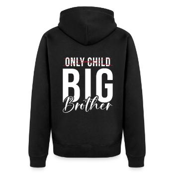 Brother Gifts - Unisex Premium Bio Zip Hoodie - Schwarz - Hinten - Nico (187cm)
