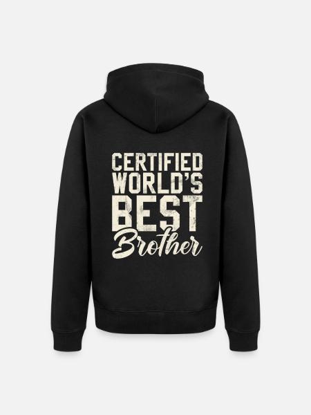 Brother Gifts - Unisex Premium Organic Zip Hoodie - black