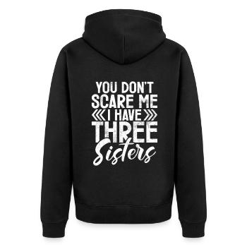 Brother Gifts - Unisex Premium Bio Zip Hoodie - Schwarz - Hinten - Nico (187cm)