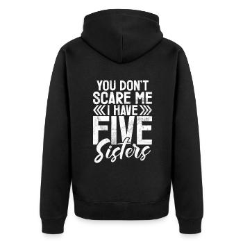 Brother Gifts - Unisex Premium Bio Zip Hoodie - Schwarz - Hinten - Nico (187cm)