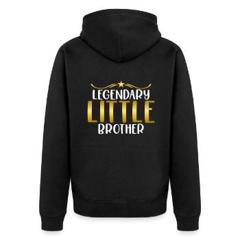 Cadeaux Petit Frère - Veste à capuche bio Premium Unisexe - noir - Dos - Nico (187cm)