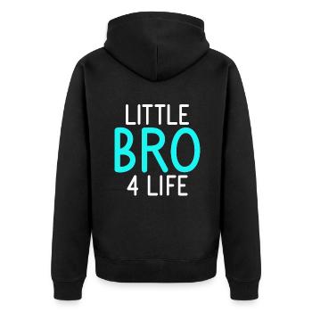 Little Brother Gifts - Unisex Premium Bio Zip Hoodie - Schwarz - Hinten - Nico (187cm)