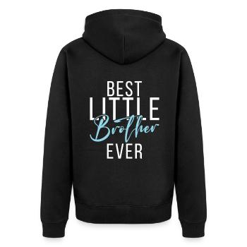 Little Brother Gifts - Unisex Premium Bio Zip Hoodie - Schwarz - Hinten - Nico (187cm)