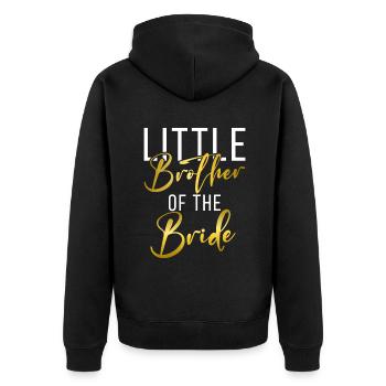 Little Brother Gifts - Unisex Premium Bio Zip Hoodie - Schwarz - Hinten - Nico (187cm)