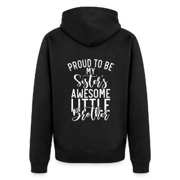 Cadeaux Petit Frère - Veste à capuche bio Premium Unisexe - noir - Dos - Nico (187cm)