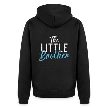 Little Brother Gifts - Unisex Premium Bio Zip Hoodie - Schwarz - Hinten - Nico (187cm)