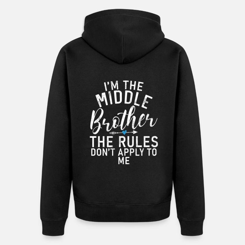 Cadeaux du frère du milieu - Veste à capuche bio Premium Unisexe - noir