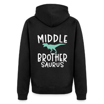 Cadeaux du frère du milieu - Veste à capuche bio Premium Unisexe - noir - Dos - Nico (187cm)