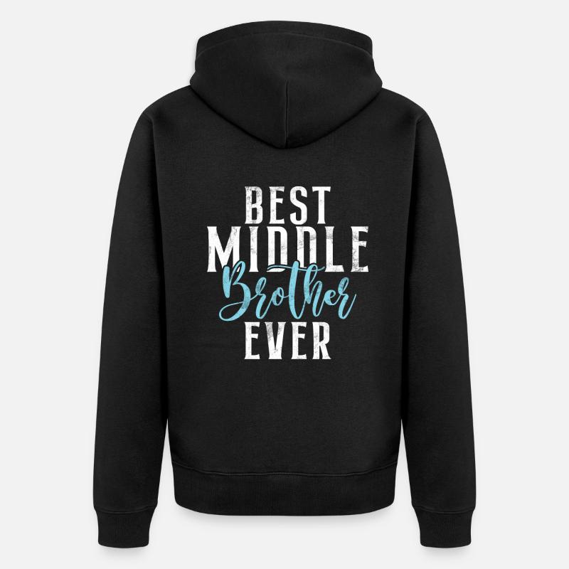 Cadeaux du frère du milieu - Veste à capuche bio Premium Unisexe - noir