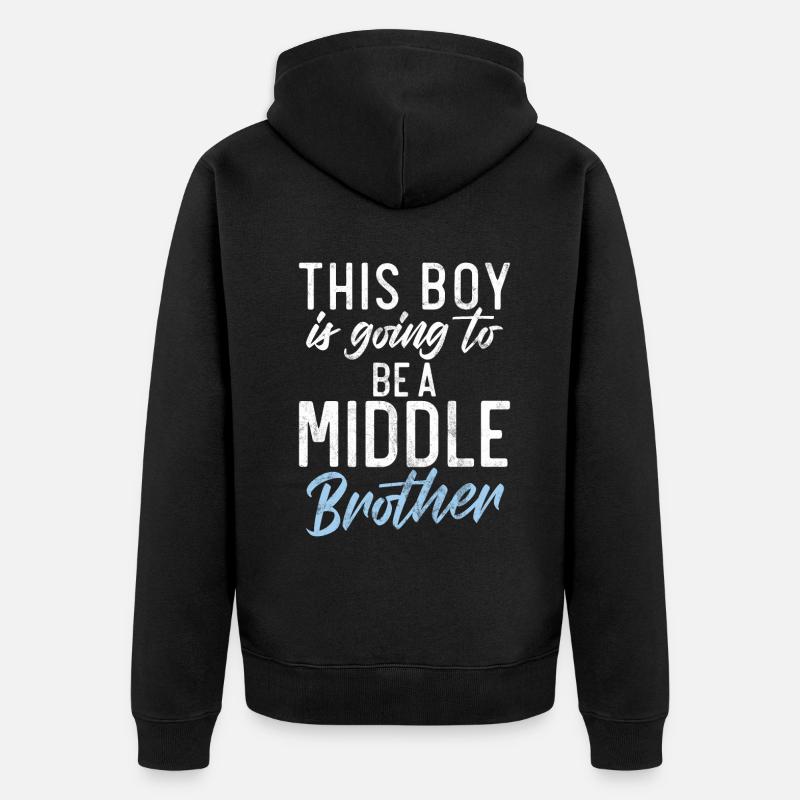 Cadeaux du frère du milieu - Veste à capuche bio Premium Unisexe - noir
