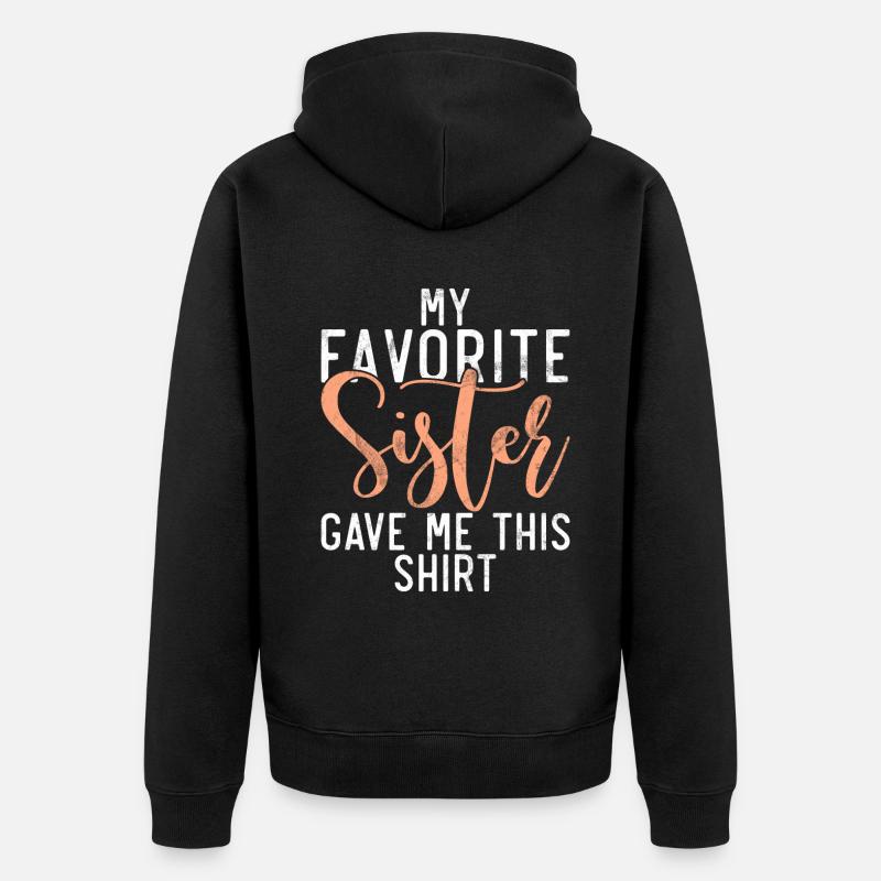 Cadeaux de soeur - Veste à capuche bio Premium Unisexe - noir