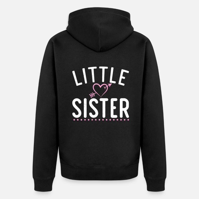 Little Sister Gifts - Unisex Premium Organic Zip Hoodie - black