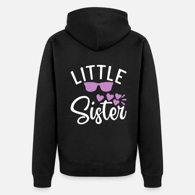 Cadeaux Petite Soeur - Veste à capuche bio Premium Unisexe - noir