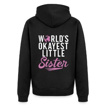 Cadeaux Petite Soeur - Veste à capuche bio Premium Unisexe - noir - Dos - Nico (187cm)