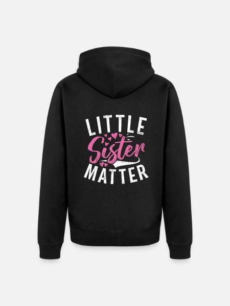 Cadeaux Petite Soeur - Veste à capuche bio Premium Unisexe - noir