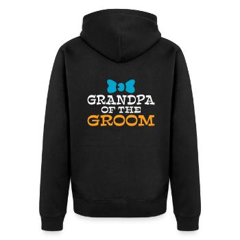 Grandpa Gifts - Unisex Premium Bio Zip Hoodie - Schwarz - Hinten - Nico (187cm)