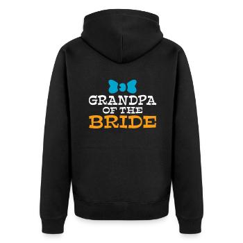 Grandpa Gifts - Unisex Premium Bio Zip Hoodie - Schwarz - Hinten - Nico (187cm)
