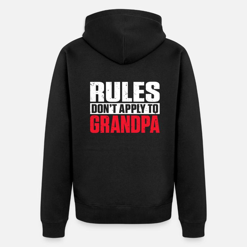 Cadeaux grand-père - Veste à capuche bio Premium Unisexe - noir