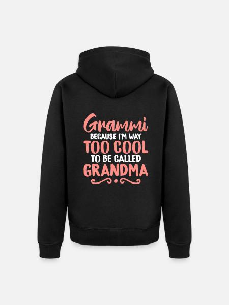 Grandma Gifts - Unisex Premium Organic Zip Hoodie - black