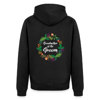 Cadeaux grand-mère - Veste à capuche bio Premium Unisexe - noir - Dos - Nico (187cm)