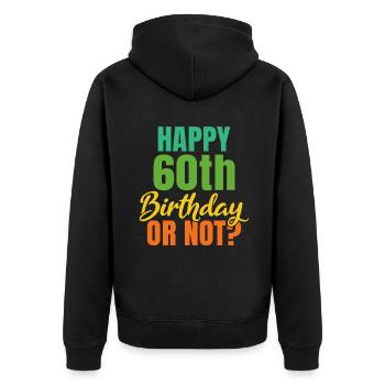 Grandma Gifts - Unisex Premium Bio Zip Hoodie - Schwarz - Hinten - Nico (187cm)