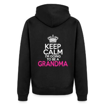 Cadeaux grand-mère - Veste à capuche bio Premium Unisexe - noir - Dos - Nico (187cm)