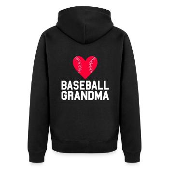 Cadeaux grand-mère - Veste à capuche bio Premium Unisexe - noir - Dos - Nico (187cm)
