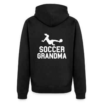 Cadeaux grand-mère - Veste à capuche bio Premium Unisexe - noir - Dos - Nico (187cm)