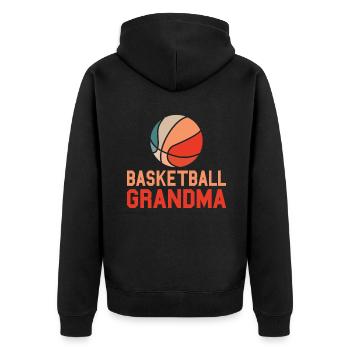 Grandma Gifts - Unisex Premium Bio Zip Hoodie - Schwarz - Hinten - Nico (187cm)