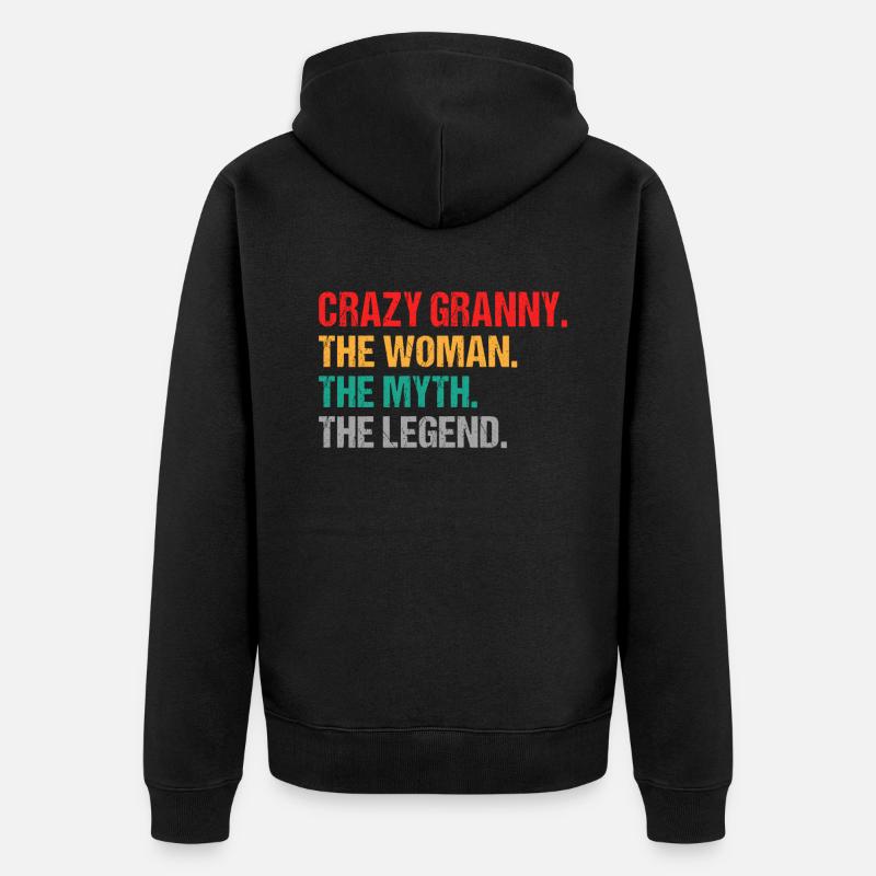 Cadeaux grand-mère - Veste à capuche bio Premium Unisexe - noir