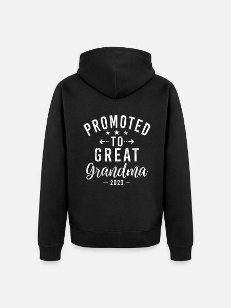 Great Grandma Gifts - Unisex Premium Organic Zip Hoodie - black