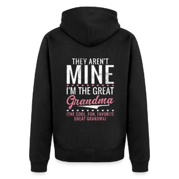 Great Grandma Gifts - Unisex Premium Organic Zip Hoodie - black - Back - Nico (187cm)