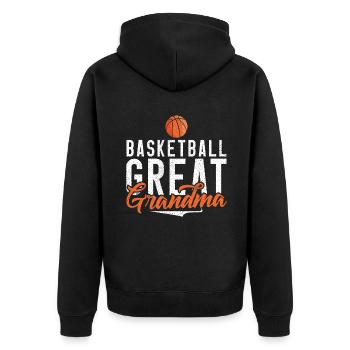 Great Grandma Gifts - Unisex Premium Organic Zip Hoodie - black - Back - Nico (187cm)