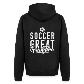 Great Grandma Gifts - Unisex Premium Organic Zip Hoodie - black - Back - Nico (187cm)