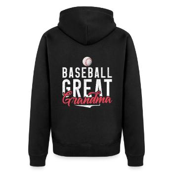 Great Grandma Gifts - Unisex Premium Organic Zip Hoodie - black - Back - Nico (187cm)