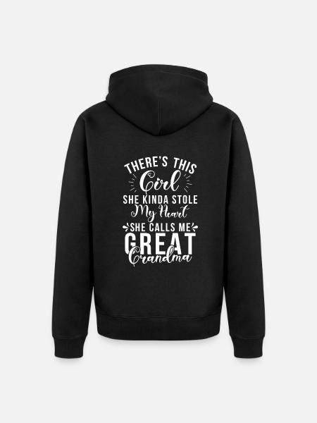 Great Grandma Gifts - Unisex Premium Organic Zip Hoodie - black