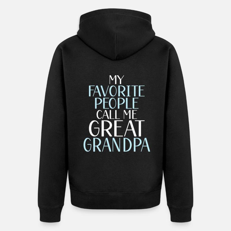 Cadeaux arrière-grand-père - Veste à capuche bio Premium Unisexe - noir