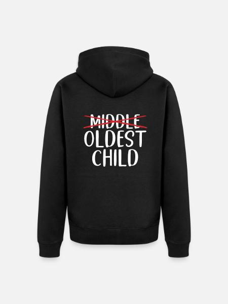 Oldest Child Gifts - Unisex Premium Organic Zip Hoodie - black