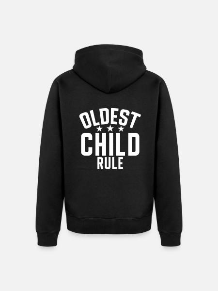 Oldest Child Gifts - Unisex Premium Organic Zip Hoodie - black
