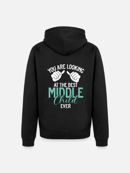 Cadeaux d’enfant du milieu - Veste à capuche bio Premium Unisexe - noir