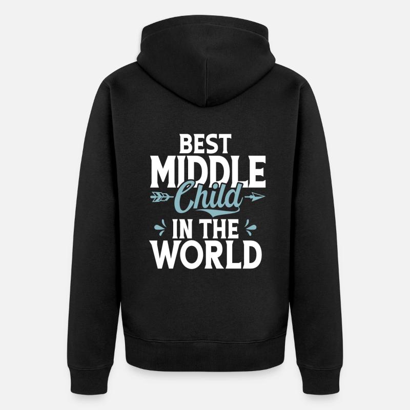 Cadeaux d’enfant du milieu - Veste à capuche bio Premium Unisexe - noir