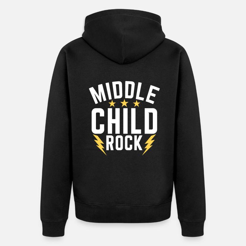 Cadeaux d’enfant du milieu - Veste à capuche bio Premium Unisexe - noir