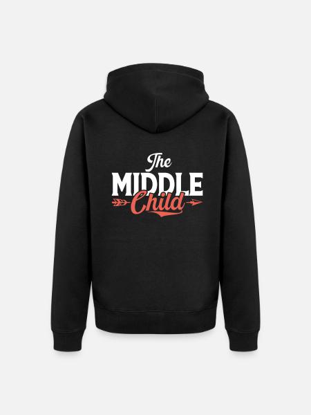 Middle Child Gifts - Unisex Premium Organic Zip Hoodie - black