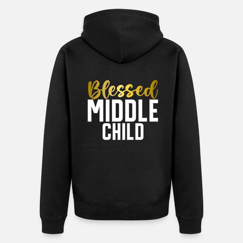 Cadeaux d’enfant du milieu - Veste à capuche bio Premium Unisexe - noir