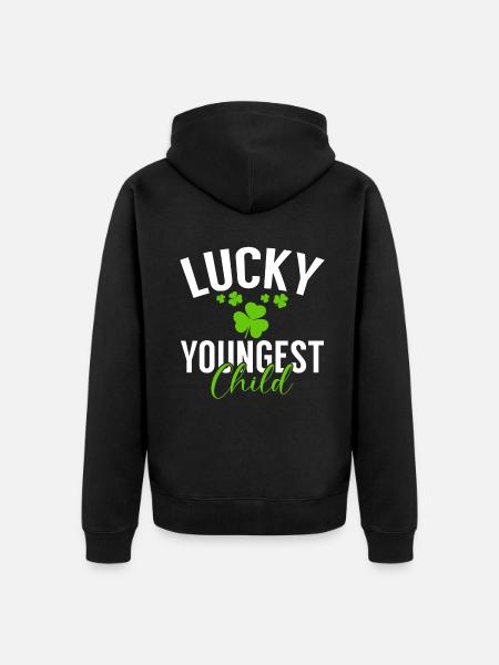 Youngest Child Gift - Unisex Premium Organic Zip Hoodie - black