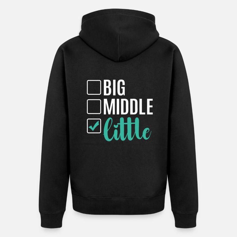 Youngest Child Gift - Unisex Premium Bio Zip Hoodie - Schwarz