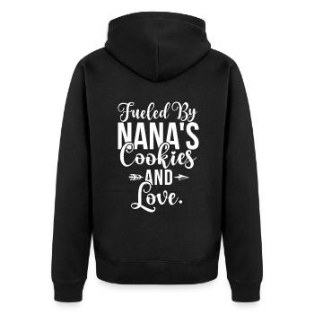 Cadeaux Nana - Veste à capuche bio Premium Unisexe - noir - Dos - Nico (187cm)